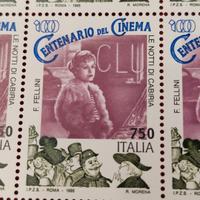 Foglio 50 francobolli centenario del cinema