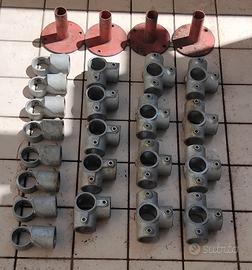  pali in ferro zincato e giunti