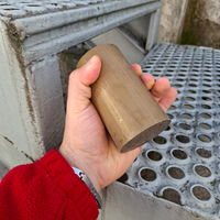 6 Cilindri Ottone Massiccio Pieno Ø6cm H10,5cm 15k