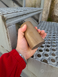 6 Cilindri Ottone Massiccio Pieno Ø6cm H10,5cm 15k