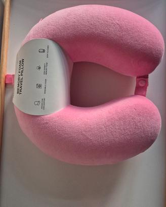 Cuscino da viaggio rosa nuovo