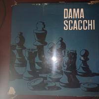 Scacchiera , scacchi , Dama Didatto legno  Vintage