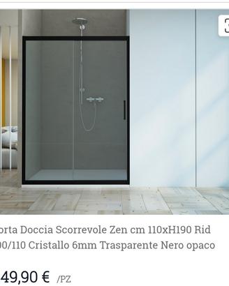 Porta doccia scorrevole Iperceramica Zen 110 nuova