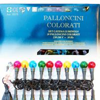 Luci Natale 20 Palloncini Colorati Piselli incand