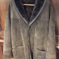 Giaccone in Pelle Montone Marrone/Verde taglia 54!