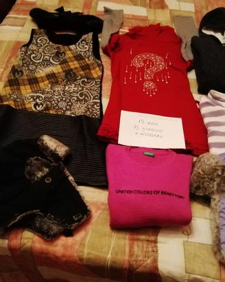 lotto 14pz vestiti 12 anni 1/2stag+invern. bimba