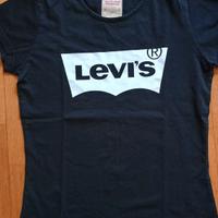 Maglietta Levi's Ragazza 14 Anni Nera Con Scritta