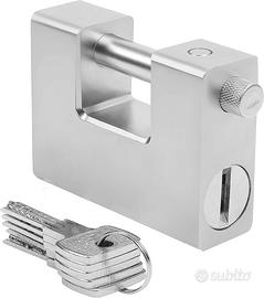 Lucchetto corazzato 1kg con 5 chiavi e grillo 12mm