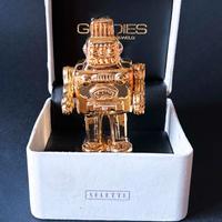 Robot in porcellana placcata vero oro by Seletti