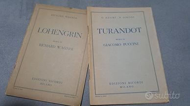 2 Libretti di opera: Lohengrin di Wagner, Turandot