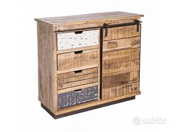 credenza tudor 90 cm 1 anta 4 cassetti
