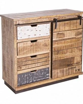 credenza tudor 90 cm 1 anta 4 cassetti