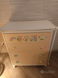 fasciatoio neonato con cassettiera