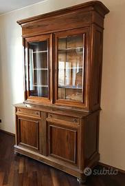 Vetrina credenza in legno massello stile classico