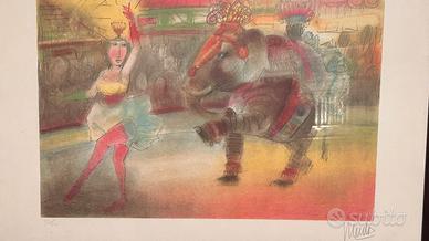 Litografia numerata  Blasco Mentor Serie “Circo”