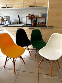 Set 4 Sedie DSW in Stile Eames