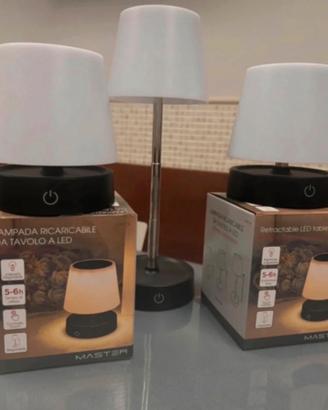 3 lampade da tavolo ricaricabili
