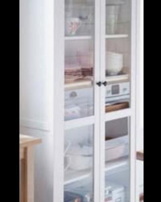 vetrina libreria ikea hemnes bianco in pino