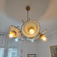 Lampadari in ferro battuto e cristallo fatti a man