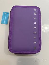 Monocromo astuccio con 3 zip nuovo