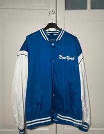 Giacca Varsity Blu "New York" Stile collage