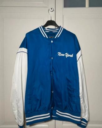 Giacca Varsity Blu "New York" Stile collage