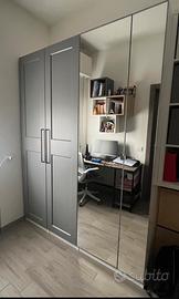 Armadio IKEA PAX 4 ante (2 specchio) 236H 60P