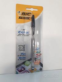 PENNA BIC TECH CRISTAL STYLUS 2 NUOVA 18 PEZZI