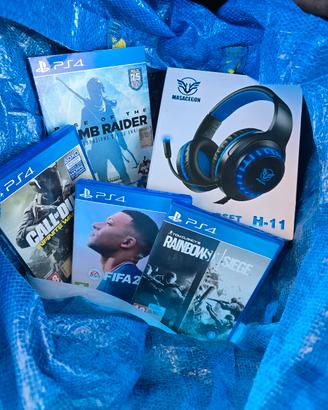 4 giochi ps4 + cuffia professional cut 60€