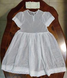 vestitino battesimo e fascetta