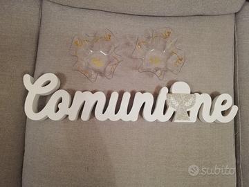 scritta prima comunione 