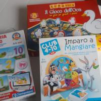 3 GIOCHI DI SOCIETA' / DA TAVOLO dai 3 ai 5 anni