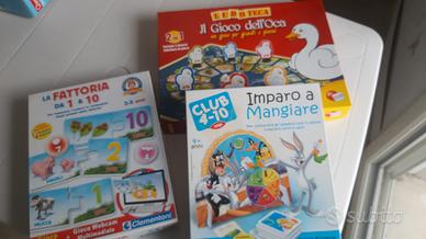 3 GIOCHI DI SOCIETA' / DA TAVOLO dai 3 ai 5 anni
