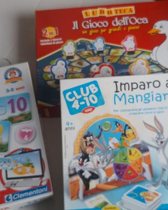 3 GIOCHI DI SOCIETA' / DA TAVOLO dai 3 ai 5 anni