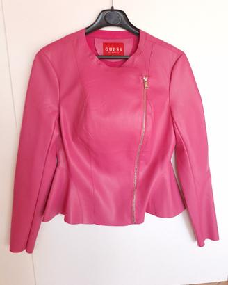 Giacca Guess ecopelle fucsia Peplum, taglia S