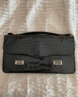 Pochette vintage in coccodrillo