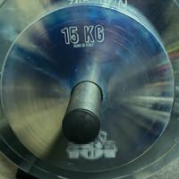 2 dischi olimpionici in acciaio calibrati da 15kg