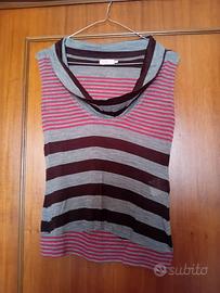 Gilet/top Max&Co. 50% lana righe tg S, da rammend.
