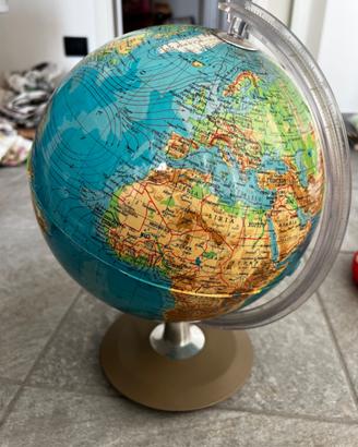 Mappamondo illuminato vintage Anni '80