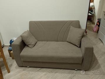 Divano letto a 2 posti con cassetto contenitore