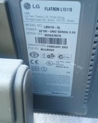 LCD LG 1511S  Flatron da 15 pollici