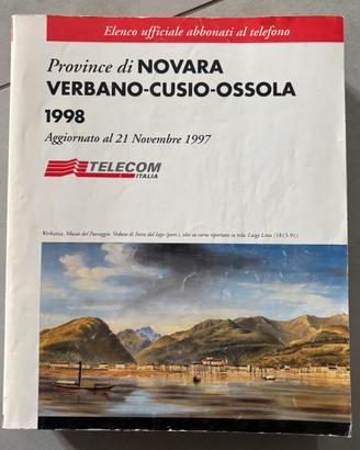 Guida telefonica Novara Verbano Cusio, Ossola 1998