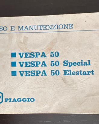Libretto Originale Vespa 50 Special Anni ‘70