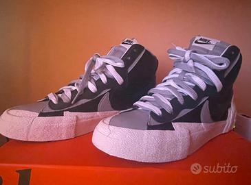 Scarpe Nike x Sacai, blazer mid black/grey 43