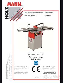 banco Sega holzmann TS 250