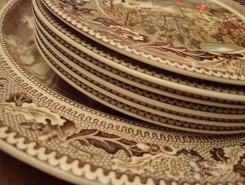 JOHNSON BROS SERVIZIO DESSERT VINTAGE 6+1