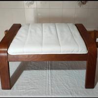 sgabello legno stile anni 70 