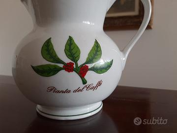 Caraffa in porcellana bianca decorata | Nuova