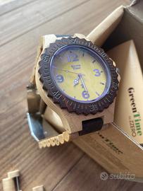 Orologio green time by zzero legno al quarzo
