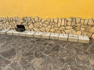 Blocchi di cemento con perni regolabili centrali